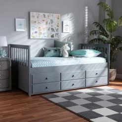 Coupon 💯 Baxton Studio Trine Classic And Traditional Daybed With Trundle 🎉