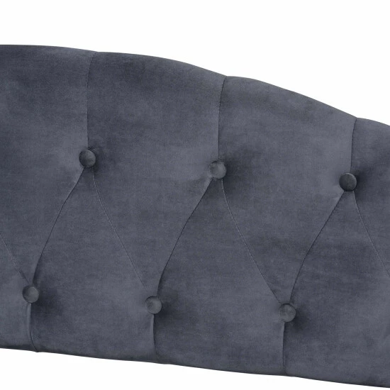 Brand new 😀 Baxton Studio Benjamin Modern & Contemporary Grey Velvet Upholstered Wood Daybed ⌛ - Image 5