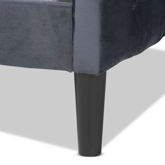 Brand new 😀 Baxton Studio Benjamin Modern & Contemporary Grey Velvet Upholstered Wood Daybed ⌛ - Image 6