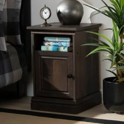 Best Pirce 😉 Baxton Studio Nolan Traditional Transitional Hazel Walnut Finished Wood Nightstand 🔔