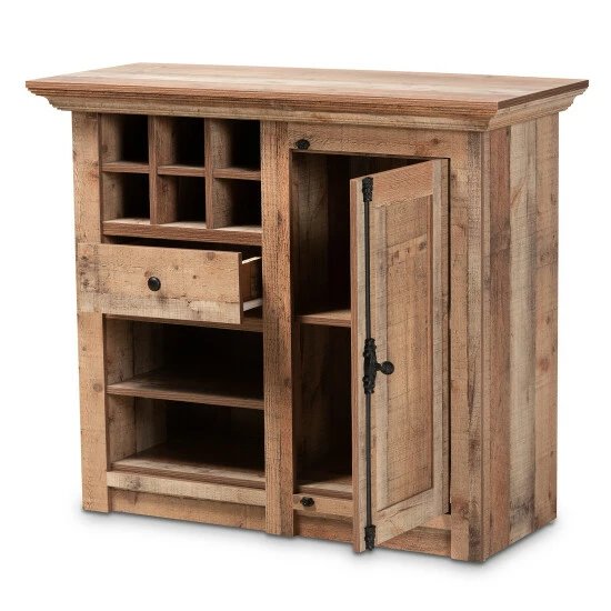 Cheapest ๐คฉ Baxton Studio Albert Farmhouse Rustic Oak Brown Finished 1-Door Sideboard Buffet ๐ - Image 3