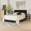 Coupon ✔️ Baxton Studio Abberton Modern And Contemporary Velvet And Gold Metal Queen Size Panel Bed Black, Gold 🥰