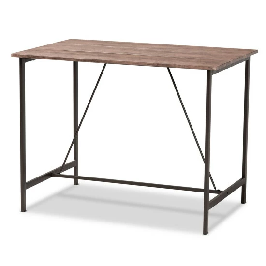 Hot Sale โค๏ธ Baxton Studio Marston Modern Industrial Wood And Metal 2-Piece Dining Nook Set ๐ - Image 3