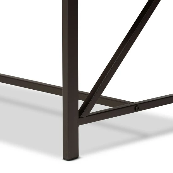 Hot Sale โค๏ธ Baxton Studio Marston Modern Industrial Wood And Metal 2-Piece Dining Nook Set ๐ - Image 6