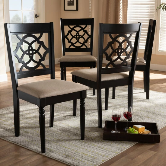 Top 10 π Baxton Studio Modern And Contemporary Fabric 4-Piece Dining Chair Set Gray π - Image 2