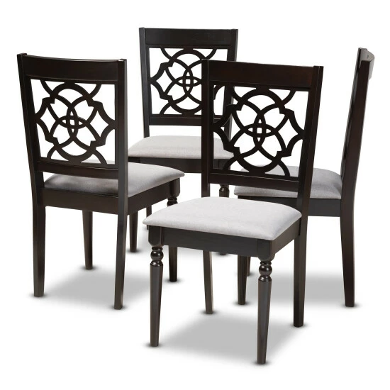 Top 10 π Baxton Studio Modern And Contemporary Fabric 4-Piece Dining Chair Set Gray π - Image 3