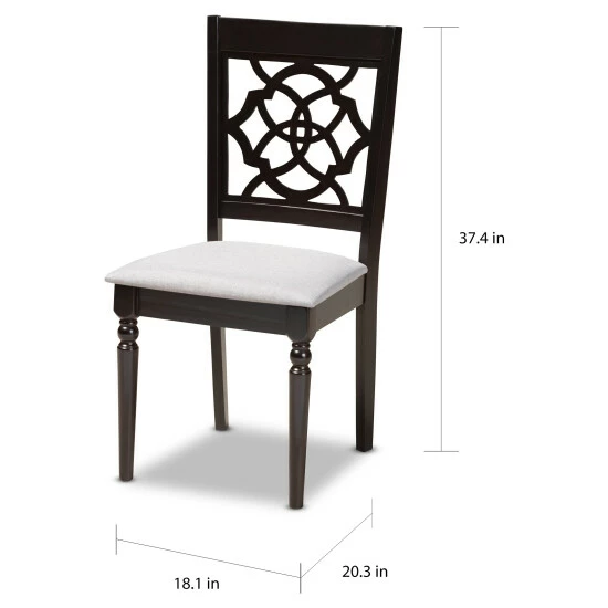 Top 10 π Baxton Studio Modern And Contemporary Fabric 4-Piece Dining Chair Set Gray π - Image 6