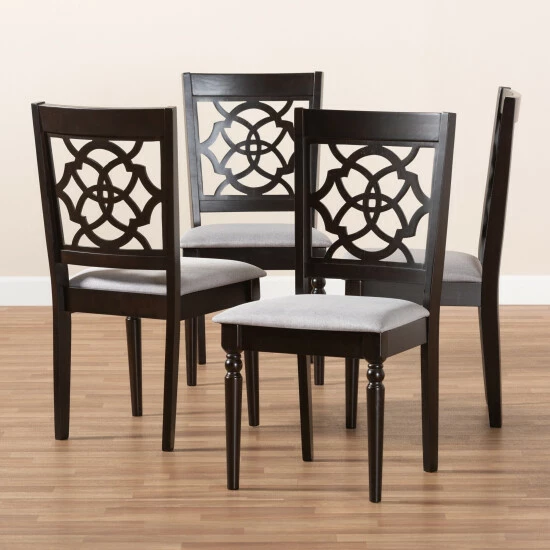 Top 10 π Baxton Studio Modern And Contemporary Fabric 4-Piece Dining Chair Set Gray π - Image 7
