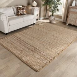 New ✔️ Baxton Studio Osage Modern And Contemporary Natural Handwoven Hemp Blend Area Rug - 5' X 8'/Surplus 👍