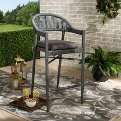 Hot Sale ๐คฉ Baxton Studio Wendell Modern And ContemporaryOutdoor Bar Stool โญ