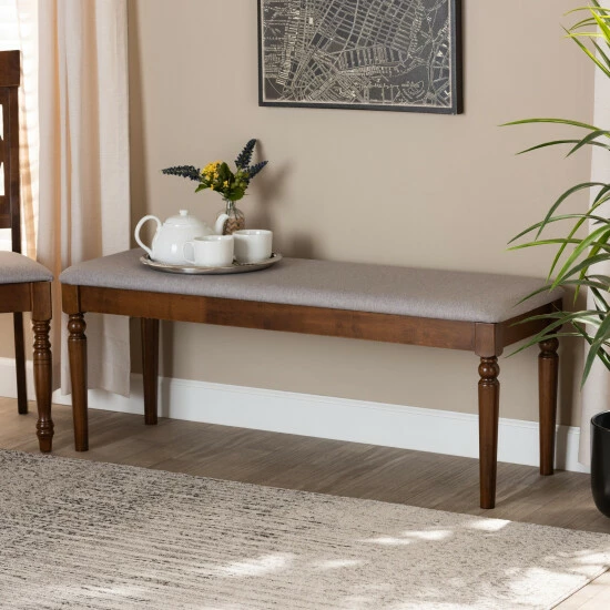 Buy ๐ฅฐ Baxton Studio Giovanni Modern And Contemporary Wood Dining Bench Grey ๐ฅ - Image 3