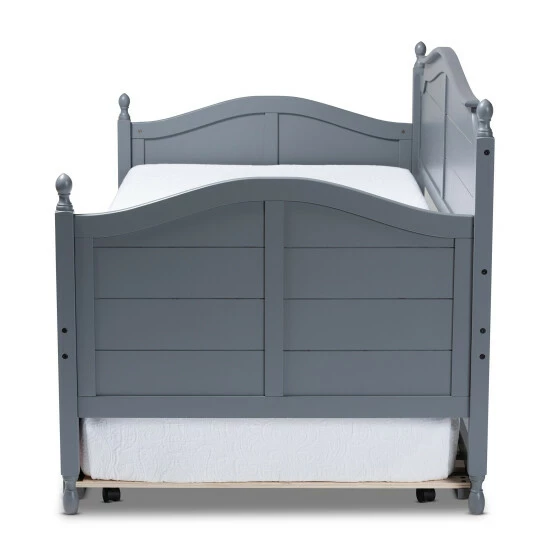 Buy ๐ Baxton Studio Mara Cottage Farmhouse Twin Size Daybed With Roll-out Trundle Bed Grey ๐ฅฐ - Image 5
