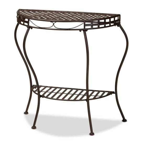 Brand new โญ Baxton Studio Laraine Modern And Contemporary Black Metal Outdoor Console Table ๐ฅ - Image 2