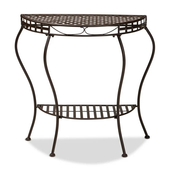 Brand new โญ Baxton Studio Laraine Modern And Contemporary Black Metal Outdoor Console Table ๐ฅ - Image 3