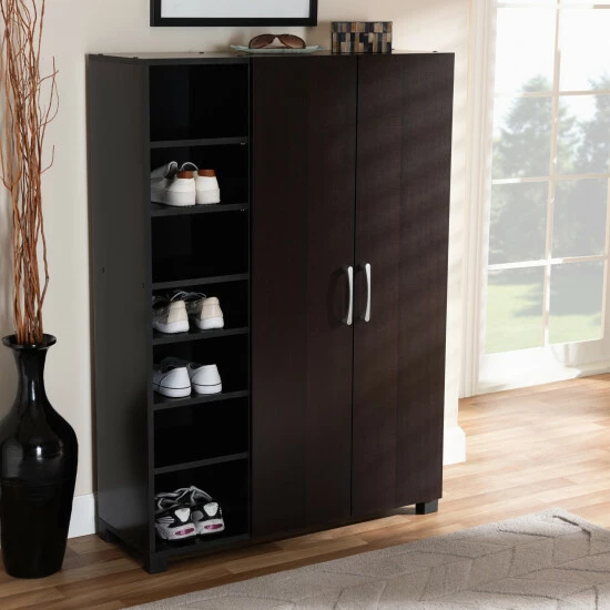 Best Pirce ๐ฅ Baxton Studio Contemporary Wenge Dark Brown ๐ Shoe Storage Cabinet ๐ฅฐ