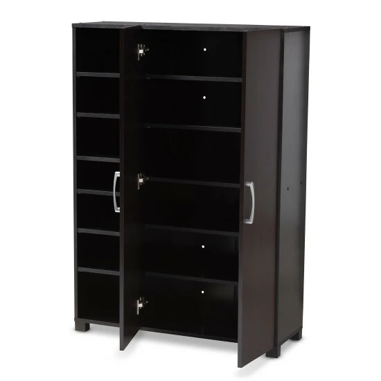 Best Pirce ๐ฅ Baxton Studio Contemporary Wenge Dark Brown ๐ Shoe Storage Cabinet ๐ฅฐ - Image 4
