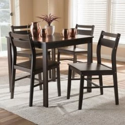 Promo 🎉 Contemporary 5-Piece Dining Set By Baxton Studio 💯