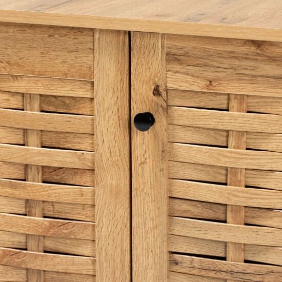 Promo ๐ Baxton Studio Winda Modern Oak Brown Finished Wood 3-Door ๐ Shoe Cabinet ๐ฅฐ - Image 6