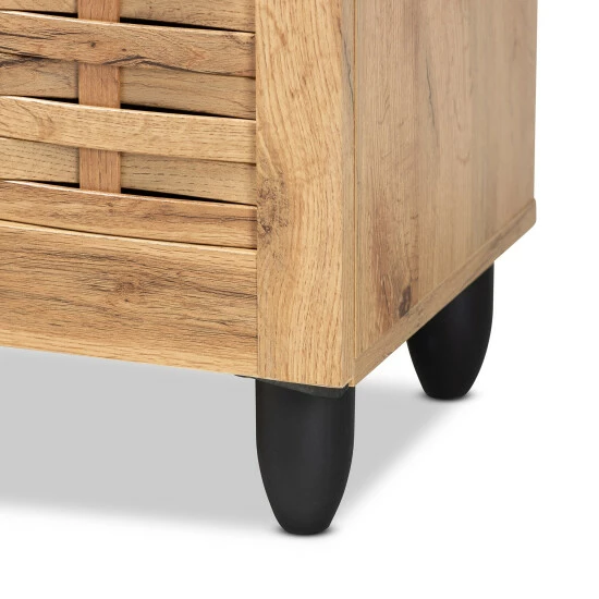 Promo ๐ Baxton Studio Winda Modern Oak Brown Finished Wood 3-Door ๐ Shoe Cabinet ๐ฅฐ - Image 7
