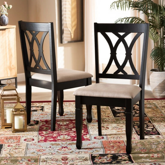 New ๐คฉ Baxton Studio Reneau Modern And Contemporary Upholstered 2-Piece Dining Chair Set Grey ๐ - Image 2