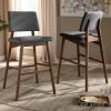 Best Pirce 🧨 Baxton Studio Mid-Century Bar Stool 2-Piece Set Charcoal ✨