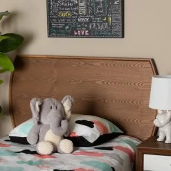 Budget ✔️ Baxton Studio Laurien Mid-Century Ash Walnut Finished Wood Headboard ✨