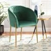 Brand new 😀 Baxton Studio Ballard Modern Luxe And Glam Velvet And Metal Dining Chair Green 🎁