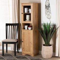 Best Sale 🥰 Baxton Studio Lauren Modern And Contemporary Wood Hutch And Kitchen Cabinet 😀