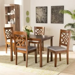 Best deal ❤️ Baxton Studio Nicolette Modern And Contemporary Transitional 5-PC Dining Set Beige 🎁
