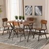 Best reviews of ✨ Baxton Studio Irwin Modern Industrial Walnut Brown Finished Wood And Black Metal 5-Piece Dining Set ✔️