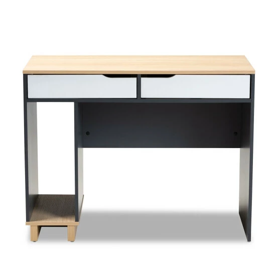 Budget ๐ Baxton Studio Reed Mid-Century Modern 2-Drawer Computer Desk ๐ - Image 4