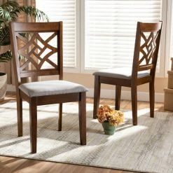 Best reviews of 👏 Baxton Studio Nicolette Modern And Contemporary Transitional 2-PC Dining Chair Set Grey 💯