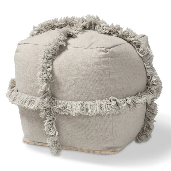 Best deal ๐ Baxton Studio Alfro Moroccan Inspired Pouf Ottoman Grey โ๏ธ - Image 3
