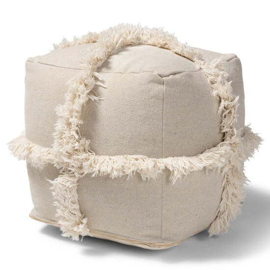 Best deal ๐ Baxton Studio Alfro Moroccan Inspired Pouf Ottoman Grey โ๏ธ - Image 6