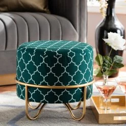 Coupon 💯 Baxton Studio Candice Glam And Luxe Upholstered Ottoman 😉