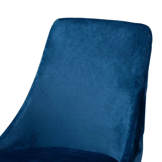 Coupon โจ Baxton Studio Giada Contemporary Glam And Luxe Velvet Fabric And Dark Brown Finished Wood 2-Piece Dining Chair Set Navy Blue, Black, Gold ๐ - Image 5