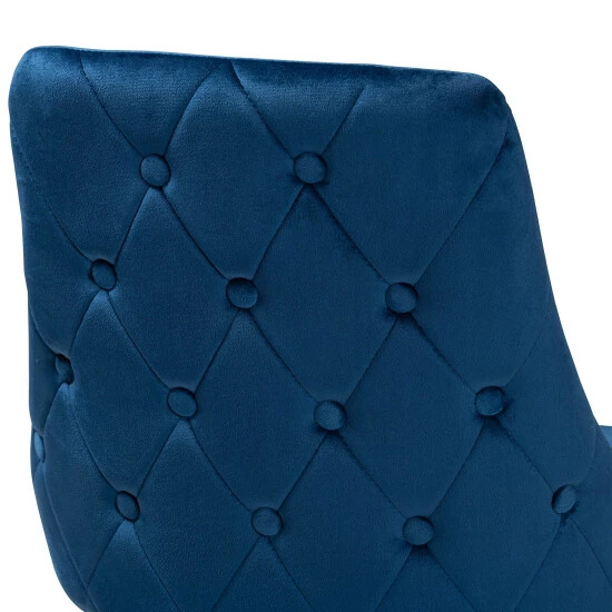 Coupon โจ Baxton Studio Giada Contemporary Glam And Luxe Velvet Fabric And Dark Brown Finished Wood 2-Piece Dining Chair Set Navy Blue, Black, Gold ๐ - Image 6