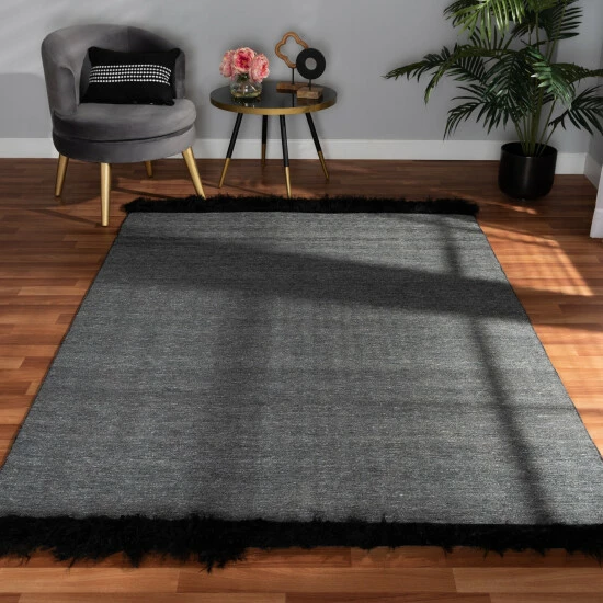 Best deal 😉 Baxton Studio Dalston Modern And Contemporary Handwoven Wool Blend Area Rug - 5' X 8'/Surplus Grey ⭐ - Image 2