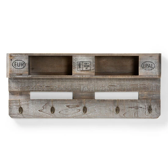 Promo ๐ Baxton Studio Ferguson Vintage Grey Oak Finished Wood Wall Mounted ๐งฅ Coat Rack ๐ - Image 3