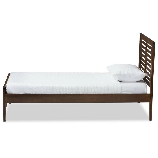 Buy ๐ Mission Wood Platform Bed By Baxton Studio Walnut ๐ - Image 6