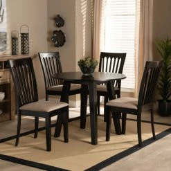 Best Pirce 🥰 Baxton Studio Maisie Modern And Contemporary 5-Piece Dining Set 💯
