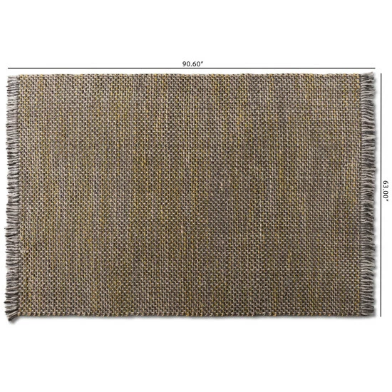 Best deal 🛒 Baxton Studio Nurten Modern And Contemporary Handwoven Hemp Blend Area Rug - 5' X 8'/Surplus Yellow&grey 🎁 - Image 6