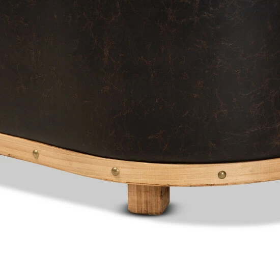 Best deal ๐ Baxton Studio Adana Modern Faux Leather And Wood Storage Ottoman ๐คฉ - Image 7