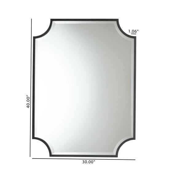 Best reviews of ๐ Baxton Studio Parcenet Modern Black Finished Metal Accent Wall Mirror ๐ - Image 6