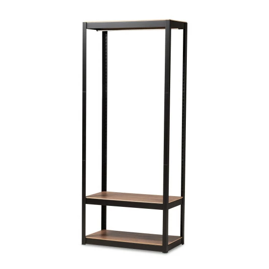 Flash Sale ๐ Baxton Studio Elton Modern And Contemporary 3-Shelf Free-Standing Closet Organizer Black ๐ - Image 3