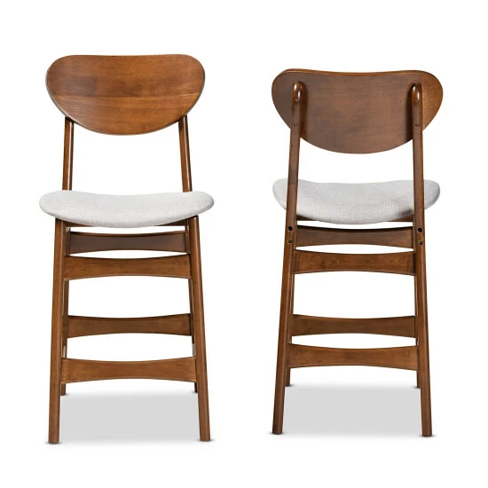 Hot Sale โค๏ธ Baxton Studio Katya Mid-Century Modern 2-Piece Counter Stool Set Brown ๐ - Image 5