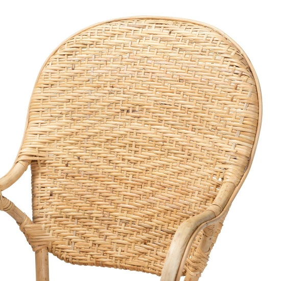 Budget π― Baxton Studio Genna Bohemian Natural Brown Finished Rattan Dining Chair π - Image 2