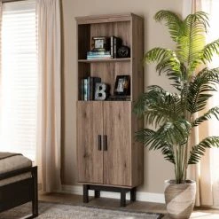 Wholesale 👍 Baxton Studio Contemporary 2-Door Bookcase ✨