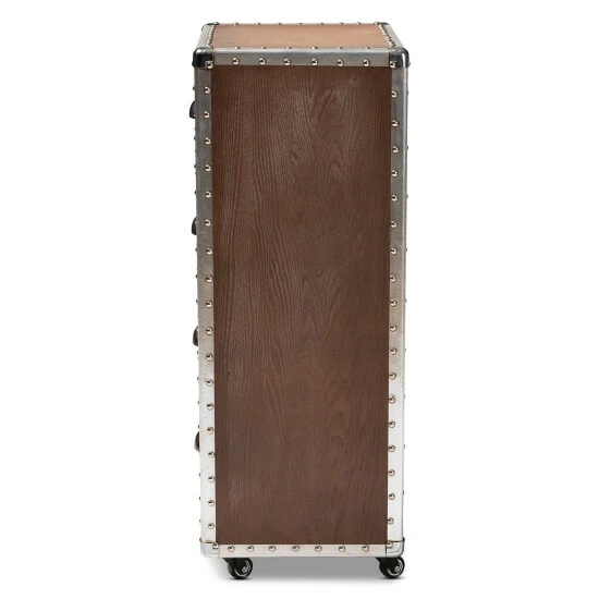 Best Sale ✔️ Baxton Studio French Industrial 4-Drawer Storage Cabinet 😍 - Image 5