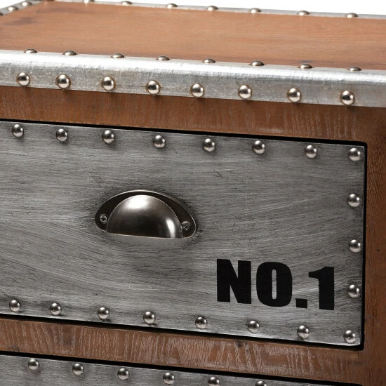 Best Sale ✔️ Baxton Studio French Industrial 4-Drawer Storage Cabinet 😍 - Image 6